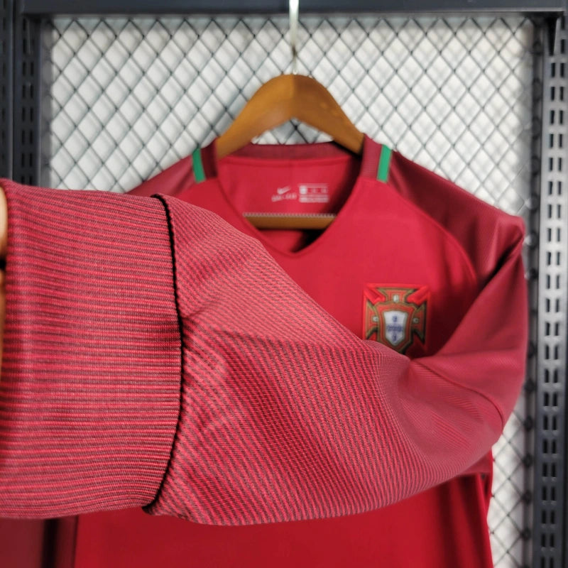 Camisa Portugal Titular 2016 - Versão Retro - Manga Comprida