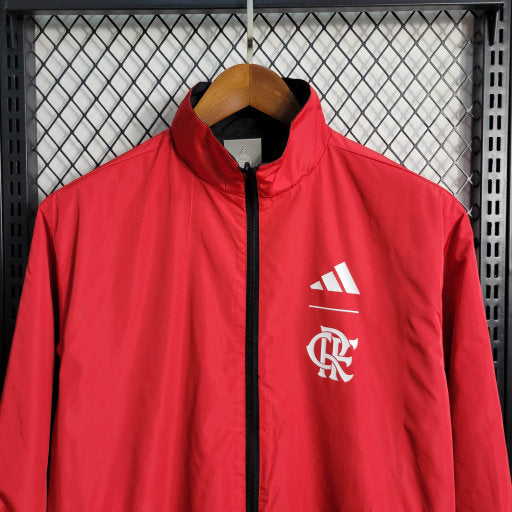 Jaqueta Corta Vento Flamengo Reversível 23/24 - Lançamento - Rubro Negro