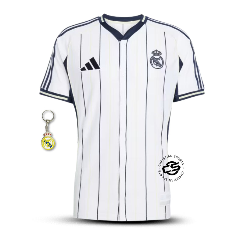 Camisa Real Madrid Baseball US 25/26 - Adidas Torcedor - Lançamento