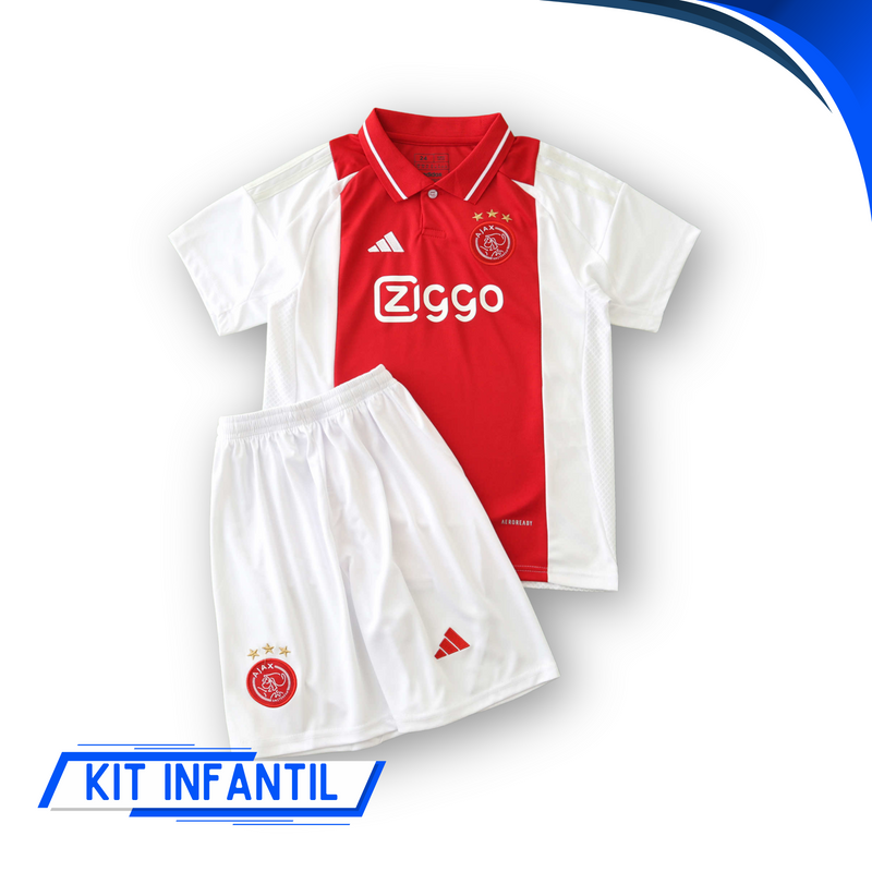 Kit Infantil Ajax Home 24/25 - Lançamento