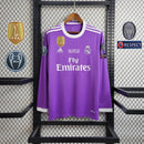 Camisa Real Madrid Away 16/17 - Versão Retro Manga Comprida