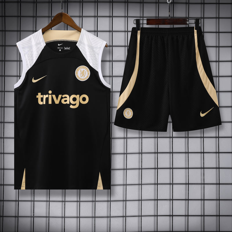 Kit Regata Chelsea Treino 23/24 - Preto
