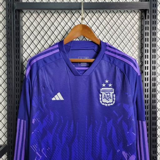 Camisa Argentina Away 23/24 3 Estrelas - Adidas Manga Comprida - Versão Torcedor