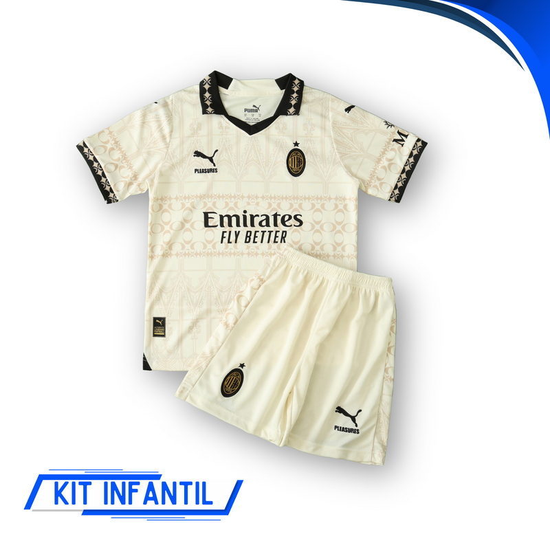 Kit Infantil Milan x PLEASURES 24/25 - Lançamento