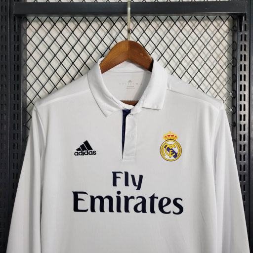 Camisa Real Madrid Home 16/17 - Versão Retro Manga Comprida