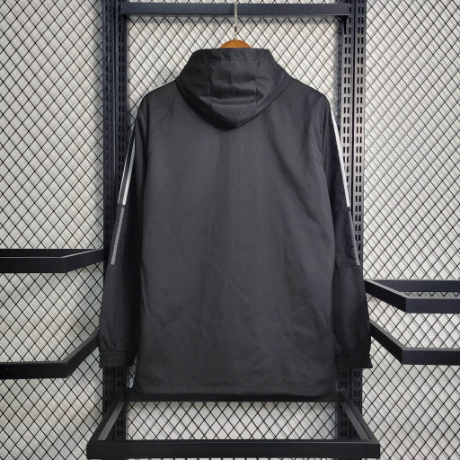 Jaqueta Corta Vento Flamengo 22/23 - Lançamento - Preto e Branco