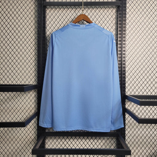 Camisa Manchester City Home 23/24 - Versão Manga Comprida