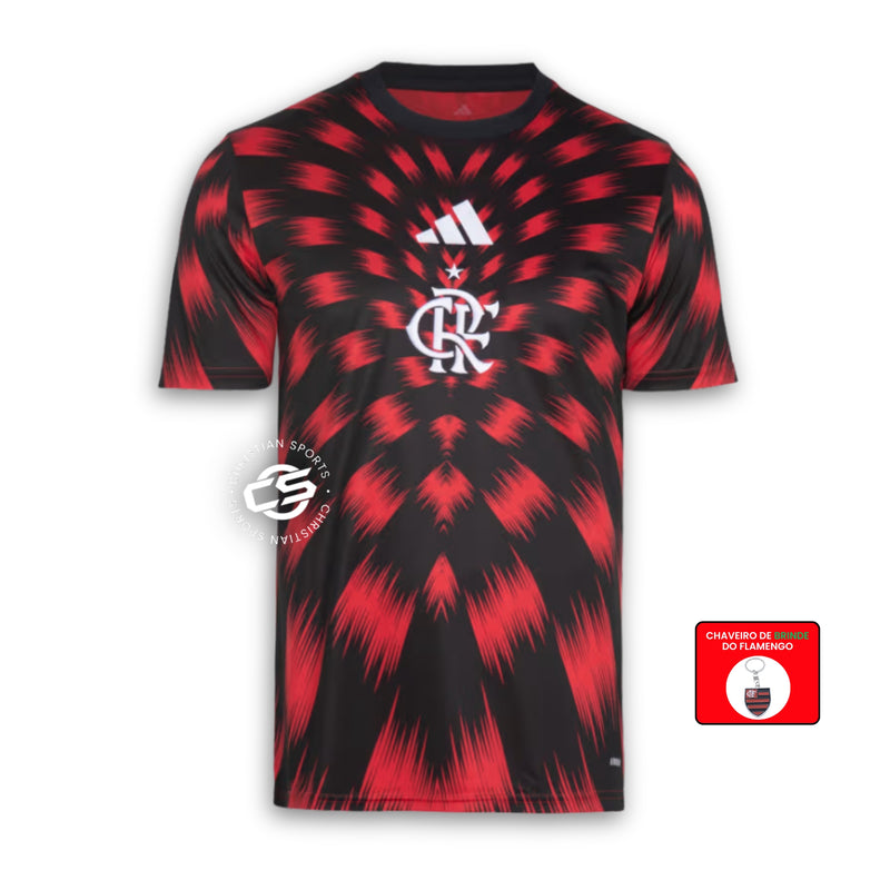 Camisa Flamengo Pré Jogo 25/26 - Adidas Torcedor Masculina - Lançamento