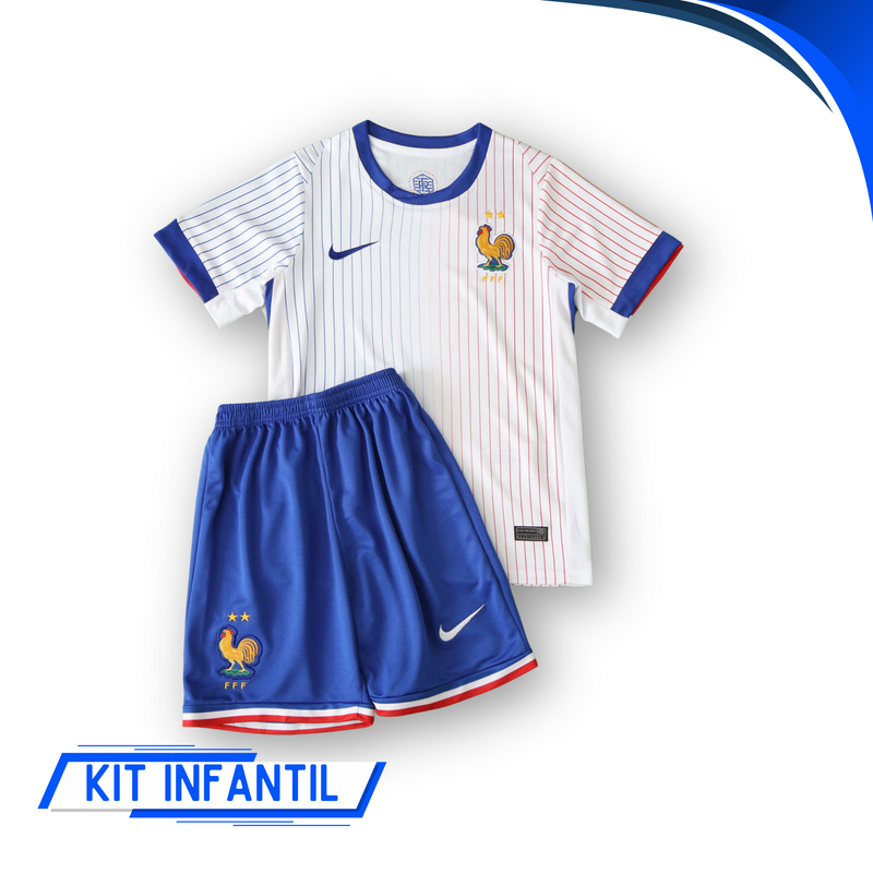 Kit Infantil França Away 24/25 - Lançamento