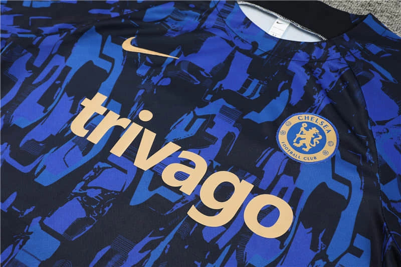 Conjunto de Treino Chelsea 24/25 - Azul e Preto - Lançamento
