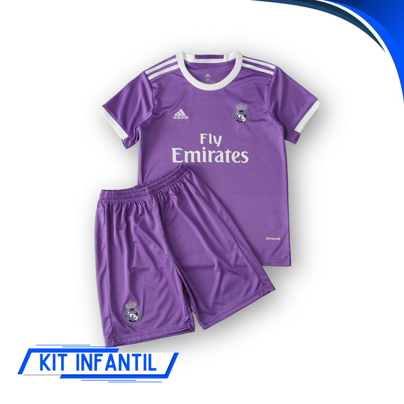 Kit Infantil Real Madrid Away 16/17 - Retro