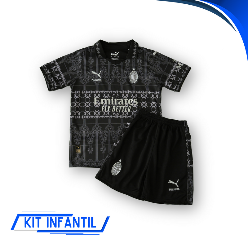 Kit Infantil Milan x PLEASURES 24/25 - Lançamento