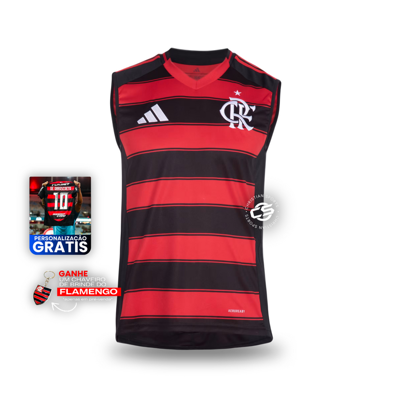 Pré Venda - Regata Flamengo Home 25/26 - Adidas Torcedor Masculina