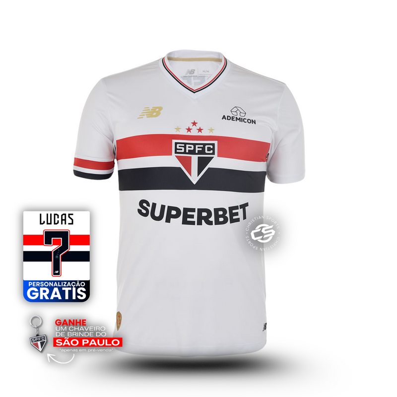 Pré Venda - Camisa São Paulo Home 25/26 - Adidas Torcedor Masculina