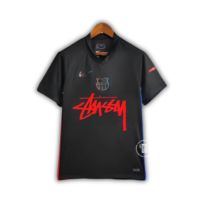 Camisa Barcelona Away x Stussy 24/25 - Nike Torcedor Masculina - Lançamento