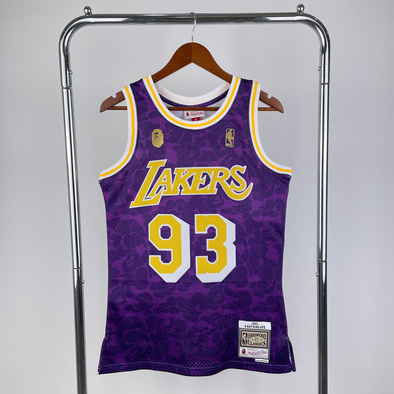 Regata NBA Lakers 93 BAPE×M&N - Purple Hardwood Classics
