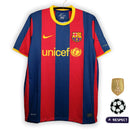 Camisa Barcelona Titular 10/11 + Patchs - Retro
