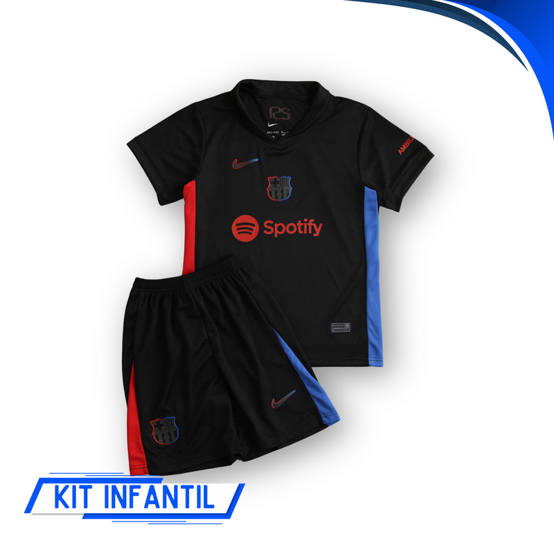 Kit Infantil Barcelona Away 24/25 - Lançamento
