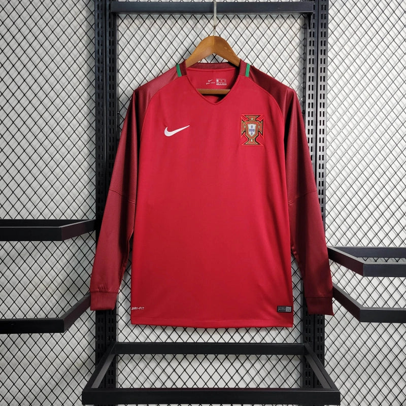 Camisa Portugal Titular 2016 - Versão Retro - Manga Comprida