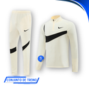 Conjunto de Treino Nike Dri-Fit Swoosh 24/25 - Bege - Lançamento