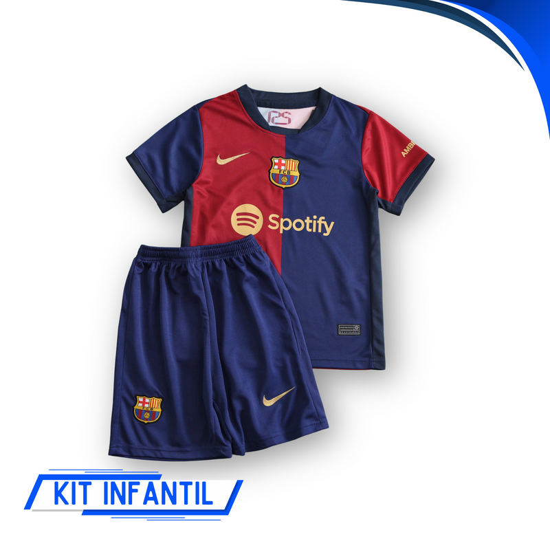 Kit Infantil Barcelona Home 24/25 - Lançamento