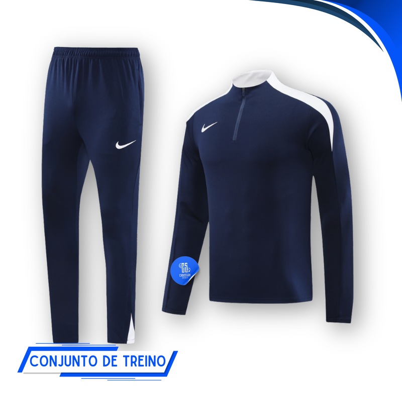 Conjunto de Treino Nike Dri-Fit 24/25 - Azul Marinho - Lançamento
