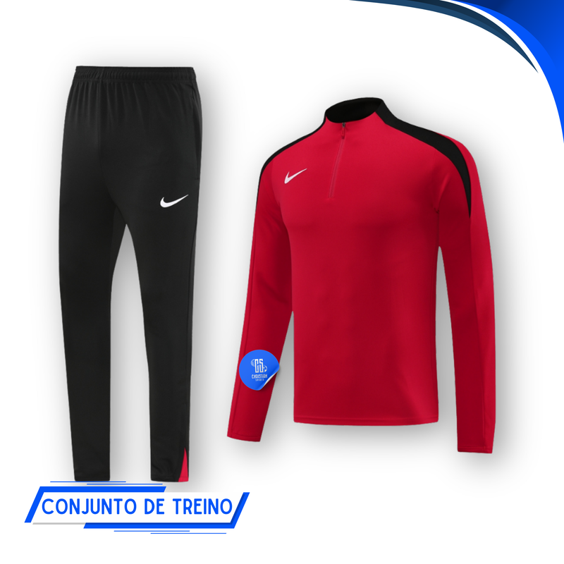 Conjunto de Treino Nike Dri-Fit 24/25 - Vermelho - Lançamento