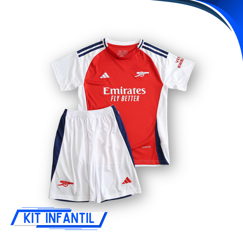 Kit Infantil Arsenal Home 24/25 - Lançamento
