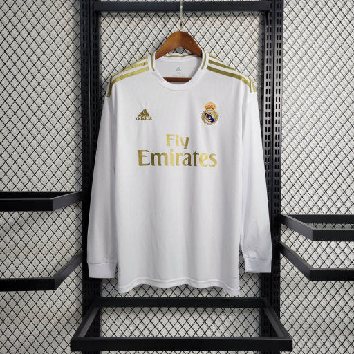 Camisa Real Madrid Home 19/20 - Versão Retro Manga Comprida