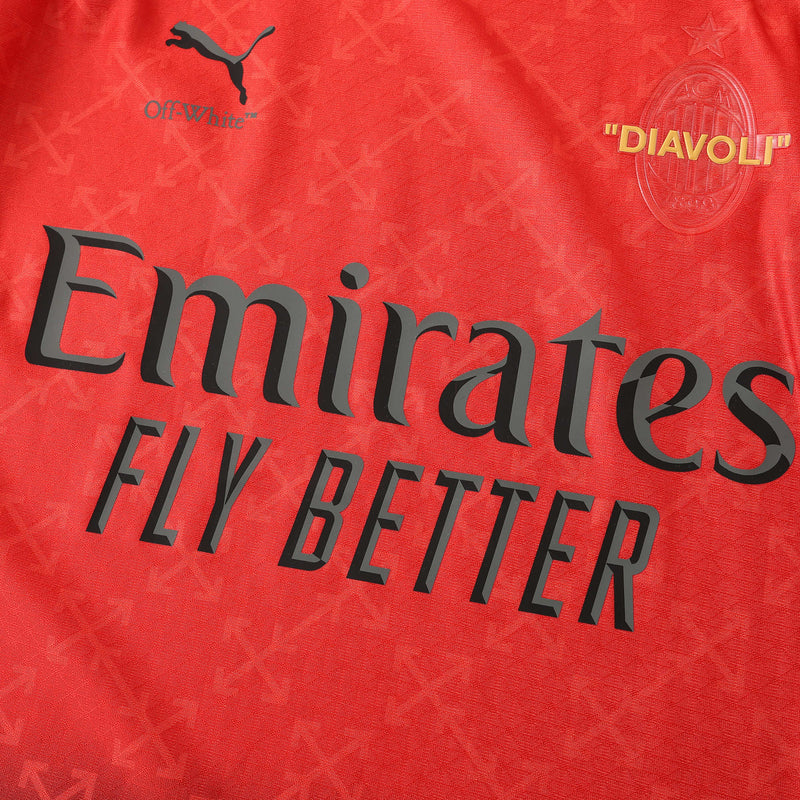 Camisa AC Milan x Off White 25/26 - Torcedor Masculina - Lançamento