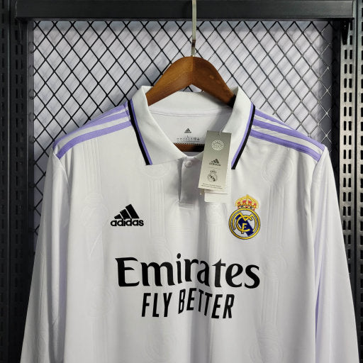 Camisa Real Madrid Titular 22/23 - Adidas Torcedor Masculina - Manga Comprida