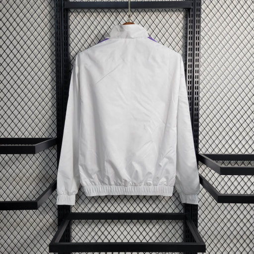 Jaqueta Corta Vento Reversível Real Madrid 23/24 - Branca