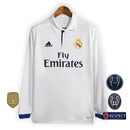Camisa Real Madrid Home 16/17 - Versão Retro - Manga Comprida
