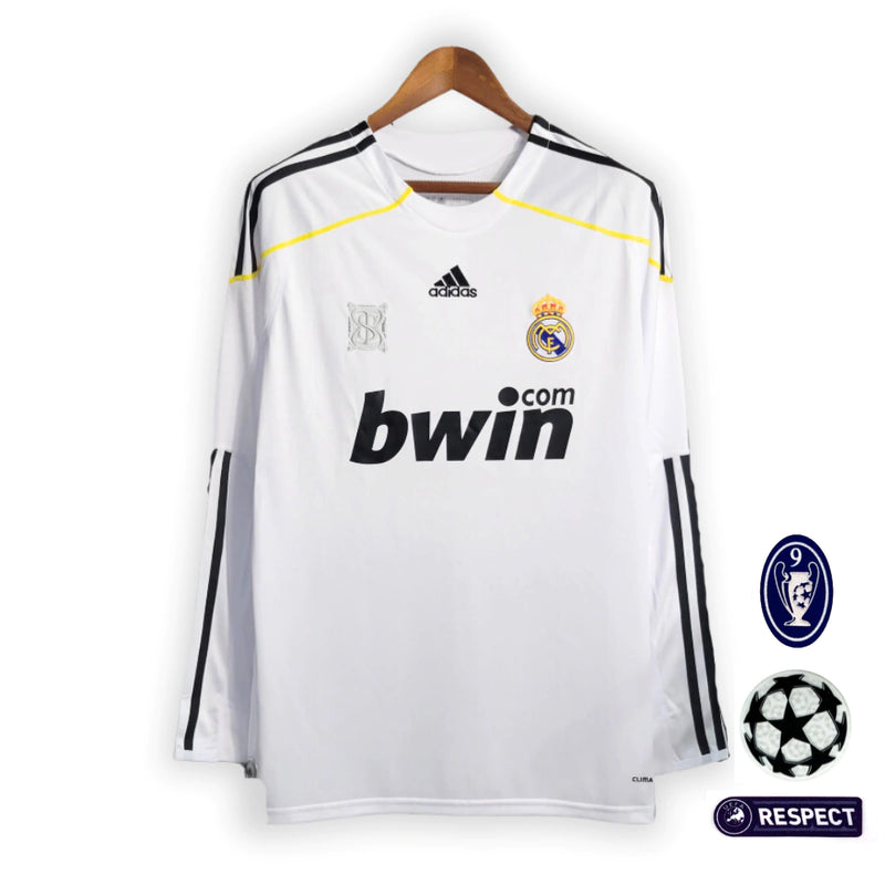 Camisa Real Madrid Home 09/10 - Versão Retro - Manga Comprida