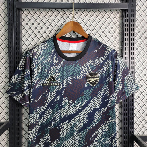 Camisa Arsenal Pré Jogo Maharishi 23/24 - Adidas Torcedor Masculina - Lançamento