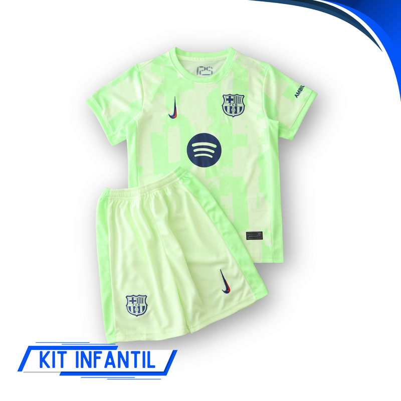 Kit Infantil Barcelona Third 24/25 - Lançamento