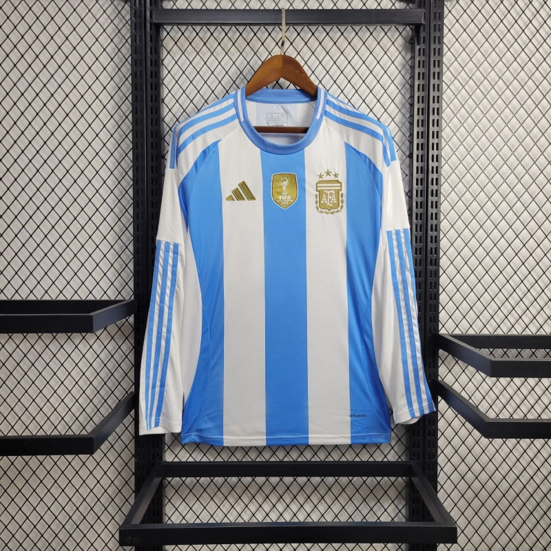 Camisa Argentina Home 24/25 Copa América - Adidas Manga comprida - Lançamento