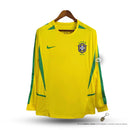 Camisa Brasil Home 2002 - Retro - Manga Comprida