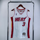 Regata NBA Miami Heat 05/06 - Wade 5 White Hardwood - Mitchell & Ness