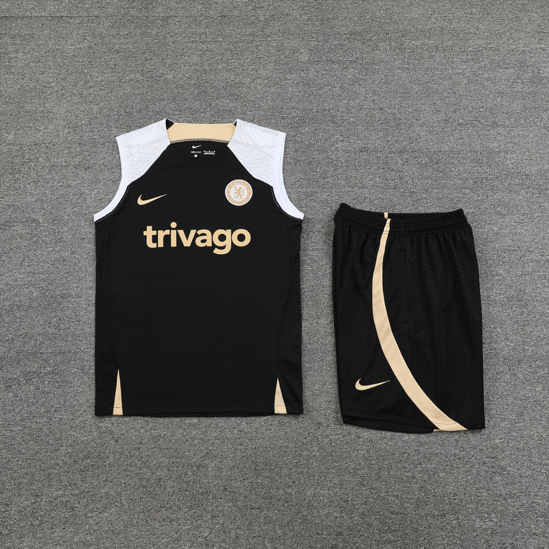 Kit Regata Chelsea Treino 23/24 - Preto