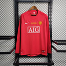Camisa Manchester United Titular 07/08 - Versão Retro - Manga Comprida