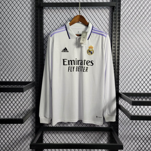 Camisa Real Madrid Titular 22/23 - Adidas Torcedor Masculina - Manga Comprida
