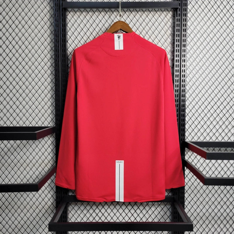 Camisa Manchester United Titular 07/08 - Versão Retro - Manga Comprida