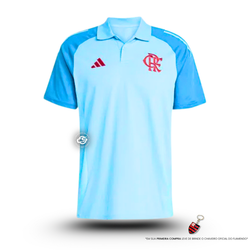 Camisa Polo Flamengo Viagem 25/26 - Adidas Torcedor Masculina - Lançamento