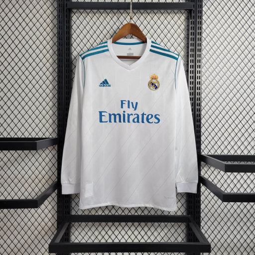 Camisa Real Madrid Home 17/18 - Versão Retro Manga Comprida