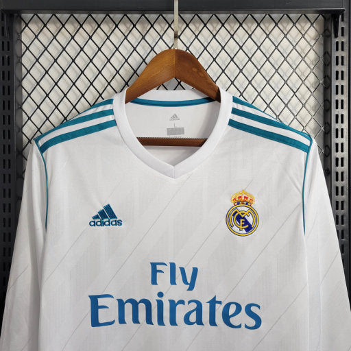 Camisa Real Madrid Home 17/18 - Versão Retro Manga Comprida