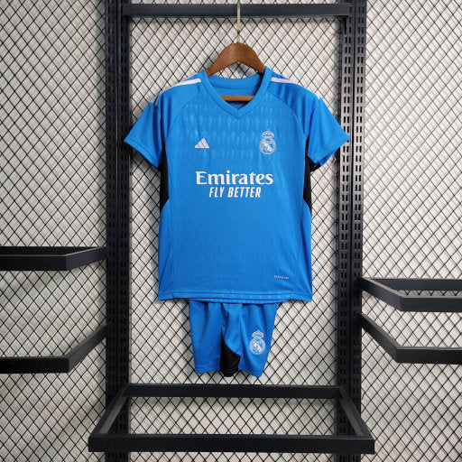 Kit Infantil Real Madrid Goleiro 23/24 - Azul