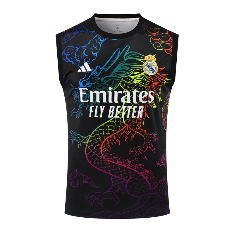 Regata Real Madrid Black Dragon 24/25 - Adidas Torcedor Masculina - Lançamento