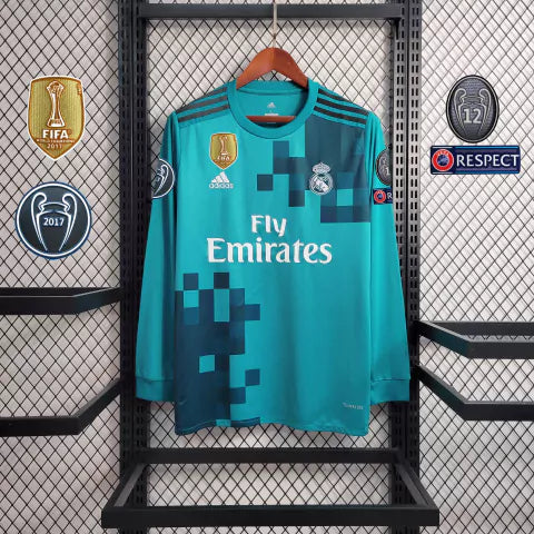 Camisa Real Madrid Third 17/18 - Versão Retro Manga Comprida
