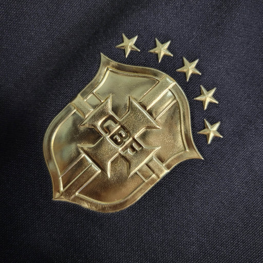 Camisa Polo Brasil Black x Gold 22/23 - Versão Feminina